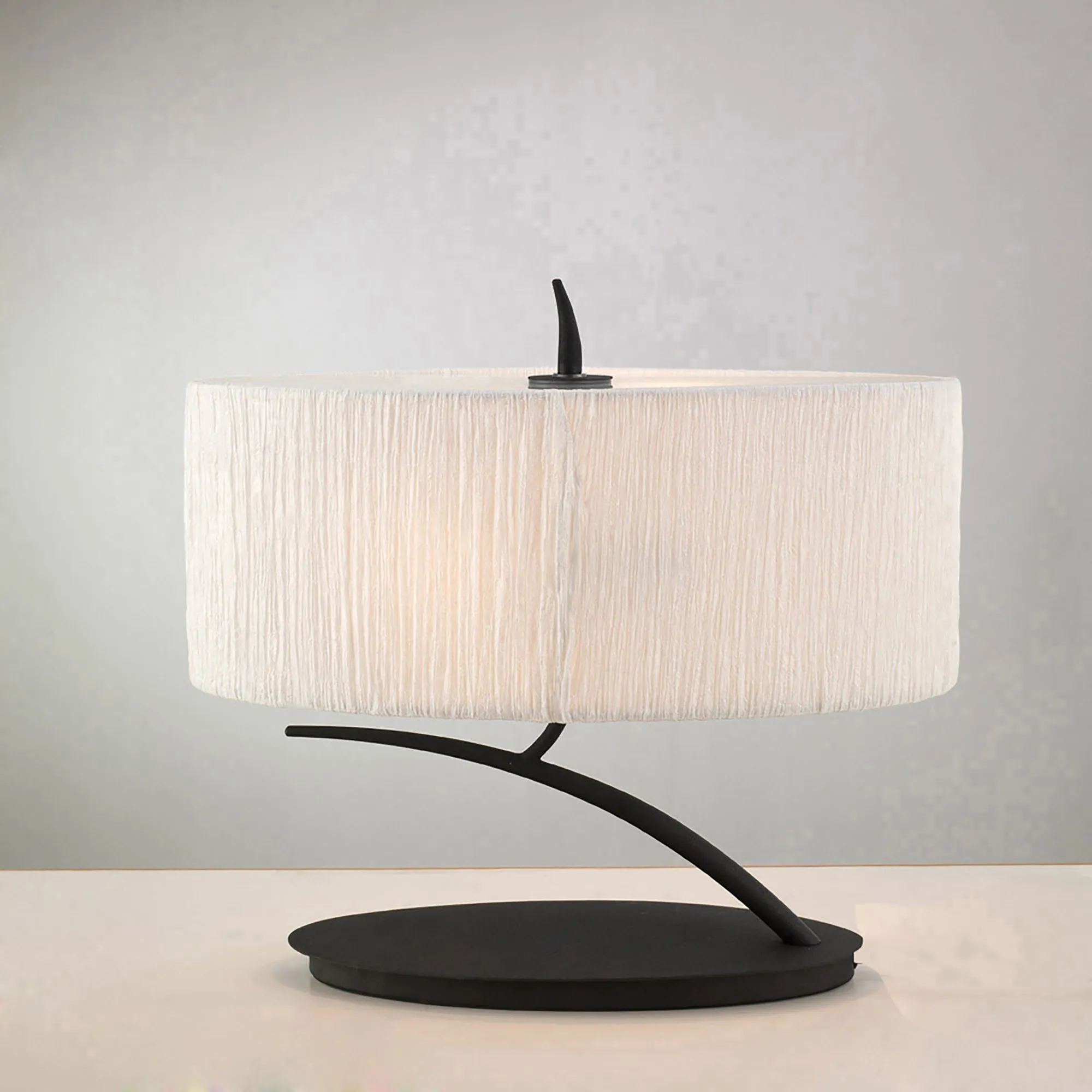 Eve Anthracite-White Table Lamps Mantra Shaded Table Lamps